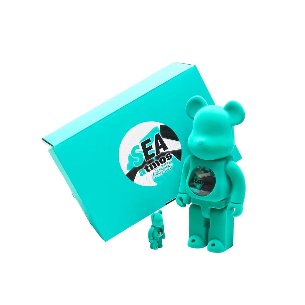 Medicom BE@RBRICK atmos x WIND AND SEA Type-2 100% 400% Set Green